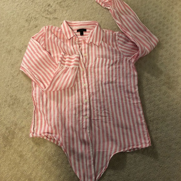 J crew long-sleeve cotton shirt in-stripe - Picture 1 of 7